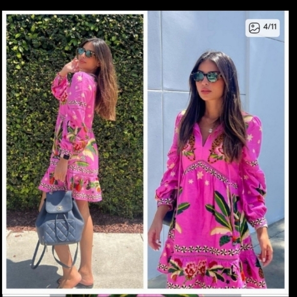 Farm Rio Pink Leopard Minidress - Picture 3 of 6